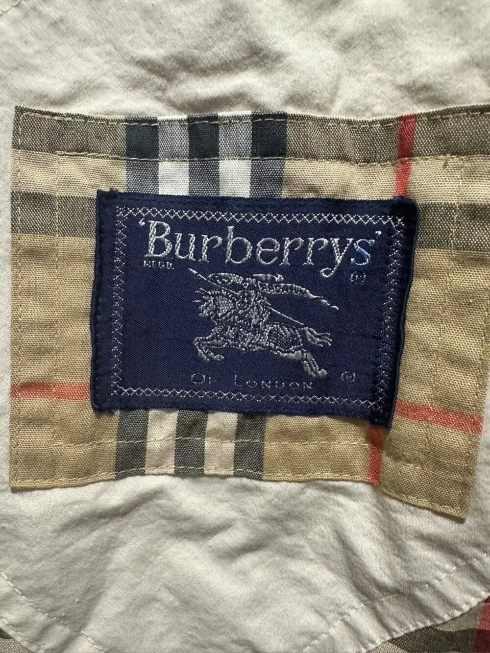 Vintage Burberry Utility Jacket Trench Coat Mid/Short Length Hood Nova Check - Picture 2 of 16
